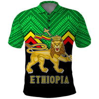 Ethiopia Polo Shirt Coat Of Arms With Hand Drawn Pattern TS06 - Wonder Print Shop