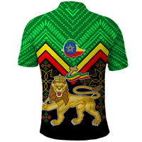 Ethiopia Polo Shirt Coat Of Arms With Hand Drawn Pattern TS06 - Wonder Print Shop