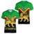 Ethiopia Women V Neck T Shirt Coat Of Arms With Hand Drawn Pattern TS06 - Wonder Print Shop