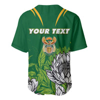 Personalised South Africa Baseball Jersey King Protea With Flag TS06 - Wonder Print Shop