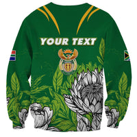 Personalised South Africa Sweatshirt King Protea With Flag TS06 - Wonder Print Shop
