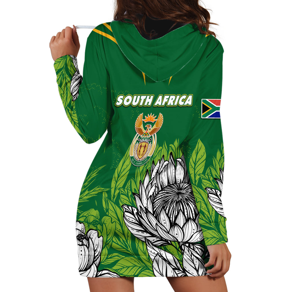 South Africa Hoodie Dress King Protea With Flag TS06 - Wonder Print Shop