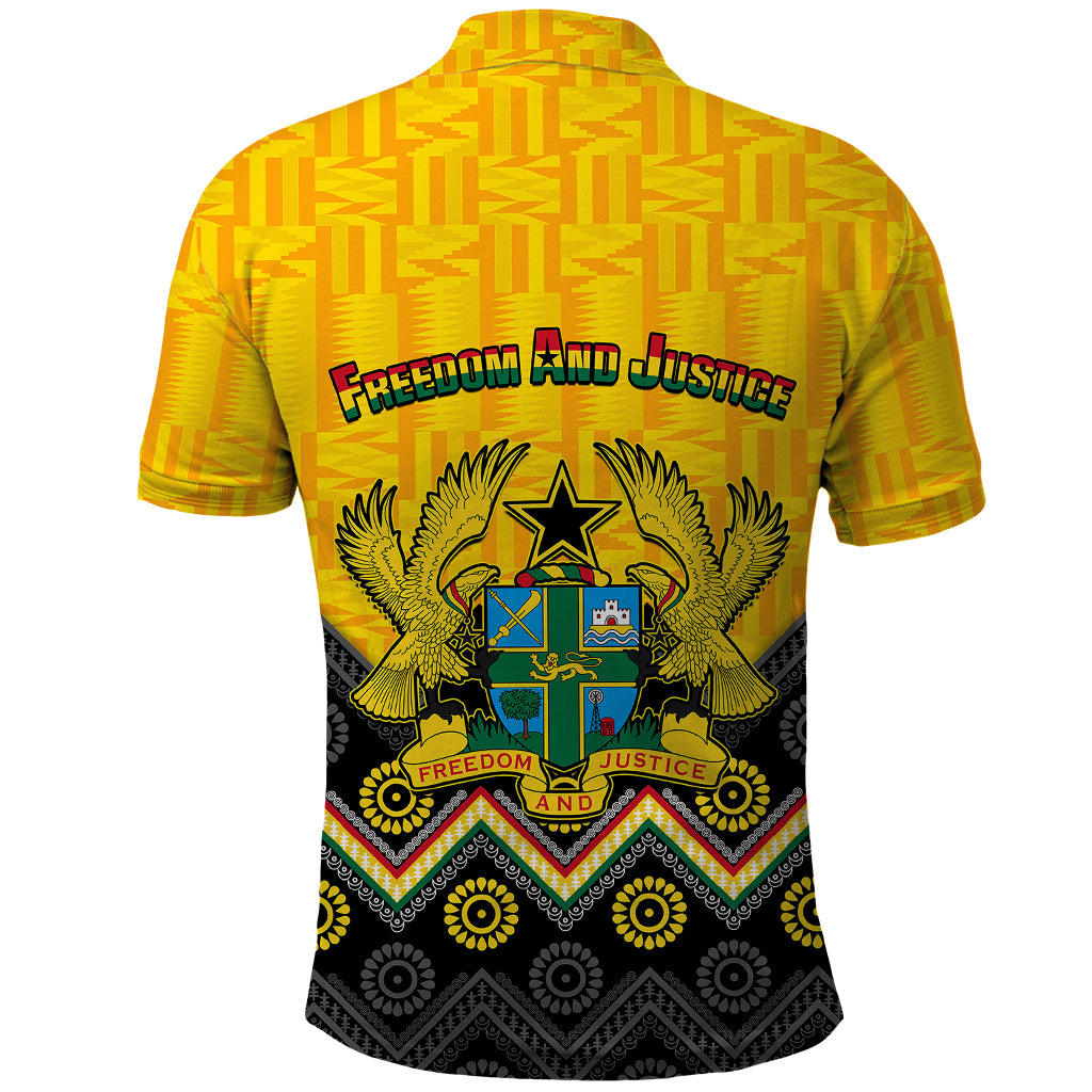 Ghana Polo Shirt Kente Pattern And Adinkra Pattern Mix Coat Of Arms TS06 - Wonder Print Shop