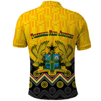 Ghana Polo Shirt Kente Pattern And Adinkra Pattern Mix Coat Of Arms TS06 - Wonder Print Shop