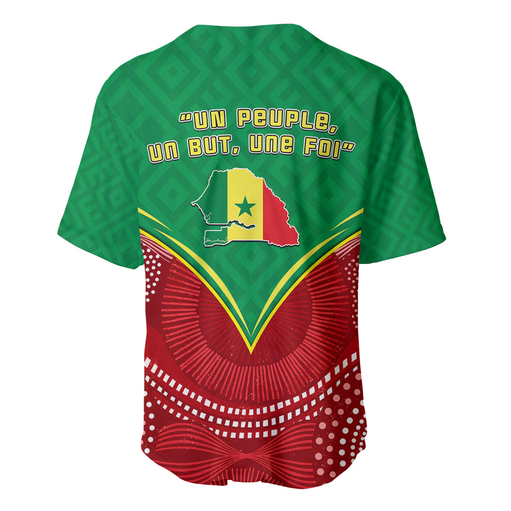 Senegal Baseball Jersey Africa Tribal Pattern With Coat Of Arms TS06 - Wonder Print Shop