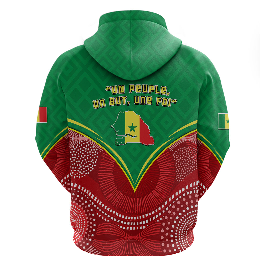 Senegal Hoodie Africa Tribal Pattern With Coat Of Arms TS06 - Wonder Print Shop