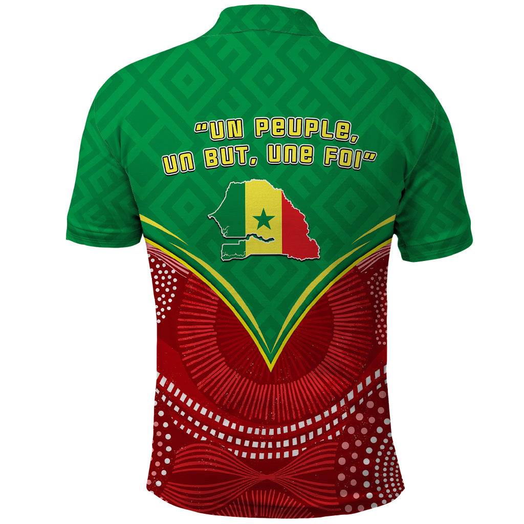 Senegal Polo Shirt Africa Tribal Pattern With Coat Of Arms TS06 - Wonder Print Shop