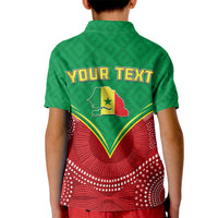 Personalised Senegal Kid Polo Shirt Africa Tribal Pattern With Coat Of Arms TS06 - Wonder Print Shop