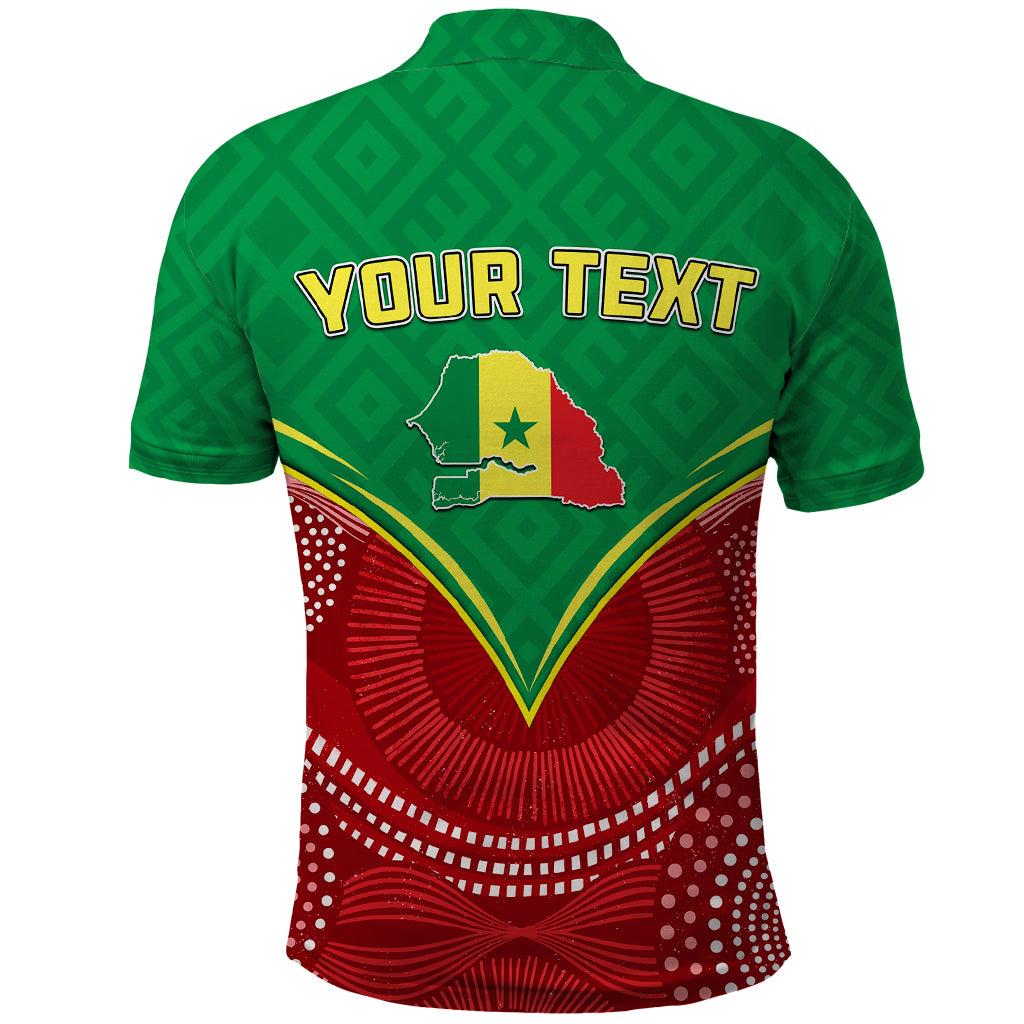 Personalised Senegal Polo Shirt Africa Tribal Pattern With Coat Of Arms TS06 - Wonder Print Shop