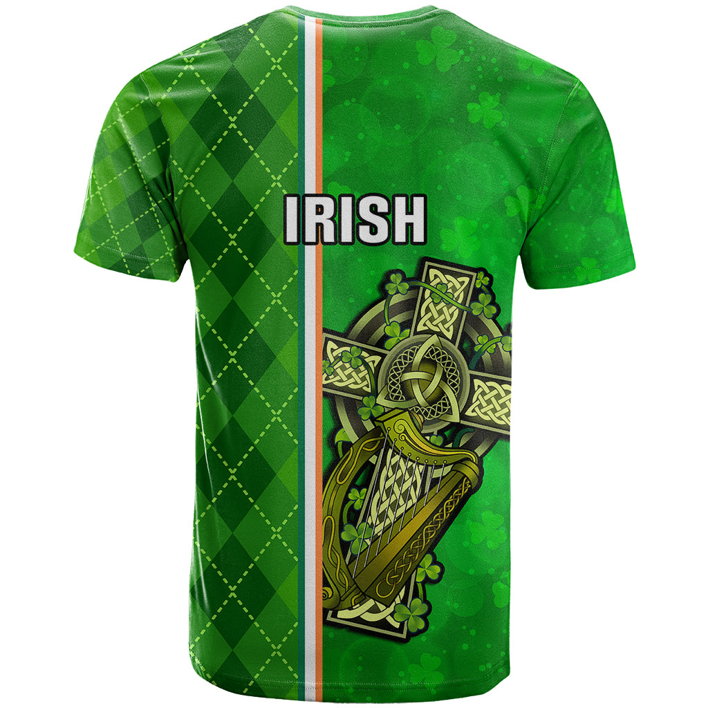 Ireland T Shirt Cross With Shamrock Simple Style TS06 - Wonder Print Shop