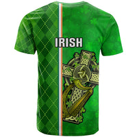 Ireland T Shirt Cross With Shamrock Simple Style TS06 - Wonder Print Shop