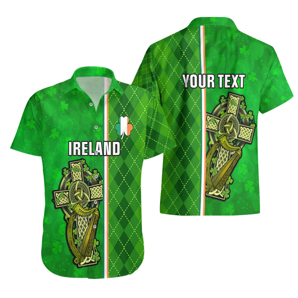 Personalised Ireland Hawaiian Shirt Cross With Shamrock Simple Style TS06 - Wonder Print Shop