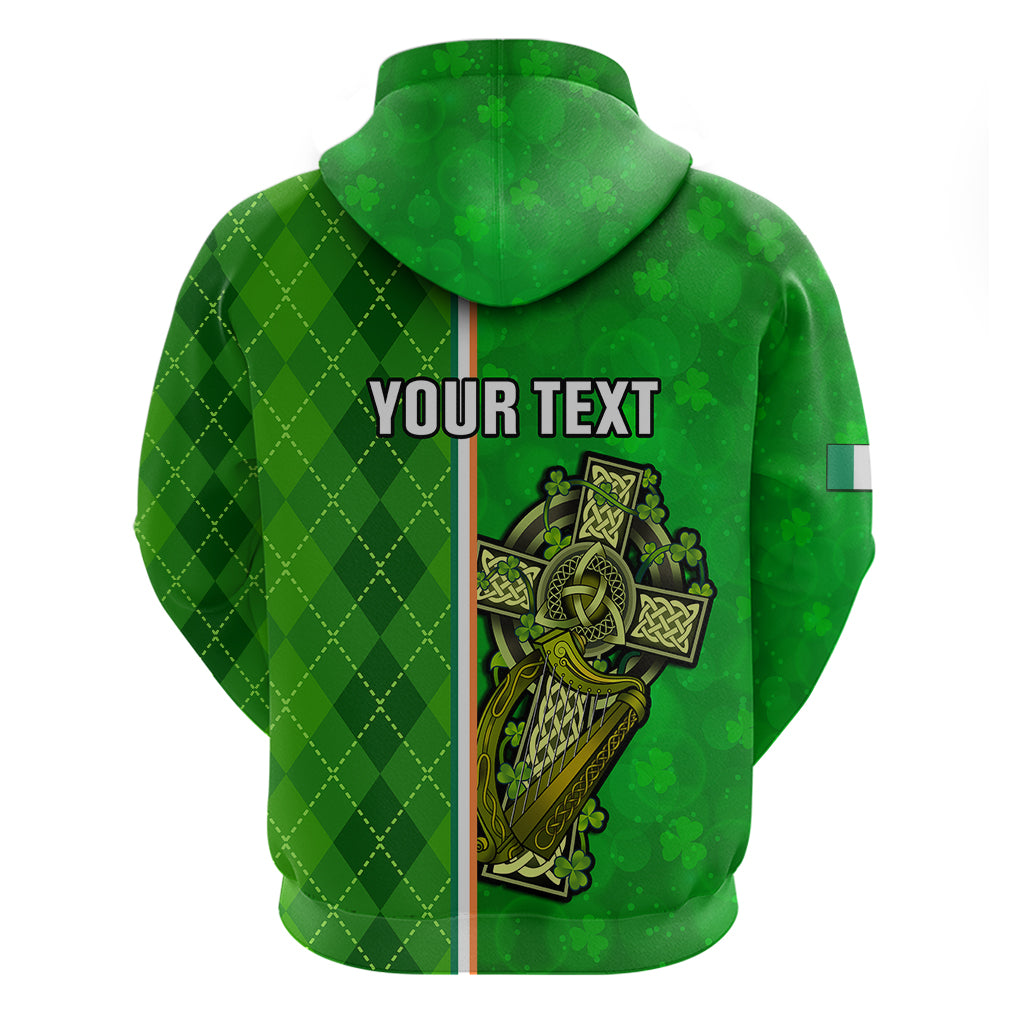 Personalised Ireland Hoodie Cross With Shamrock Simple Style TS06 - Wonder Print Shop