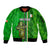 Personalised Ireland Sleeve Zip Bomber Jacket Cross With Shamrock Simple Style TS06 - Wonder Print Shop