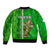 Personalised Ireland Sleeve Zip Bomber Jacket Cross With Shamrock Simple Style TS06 - Wonder Print Shop
