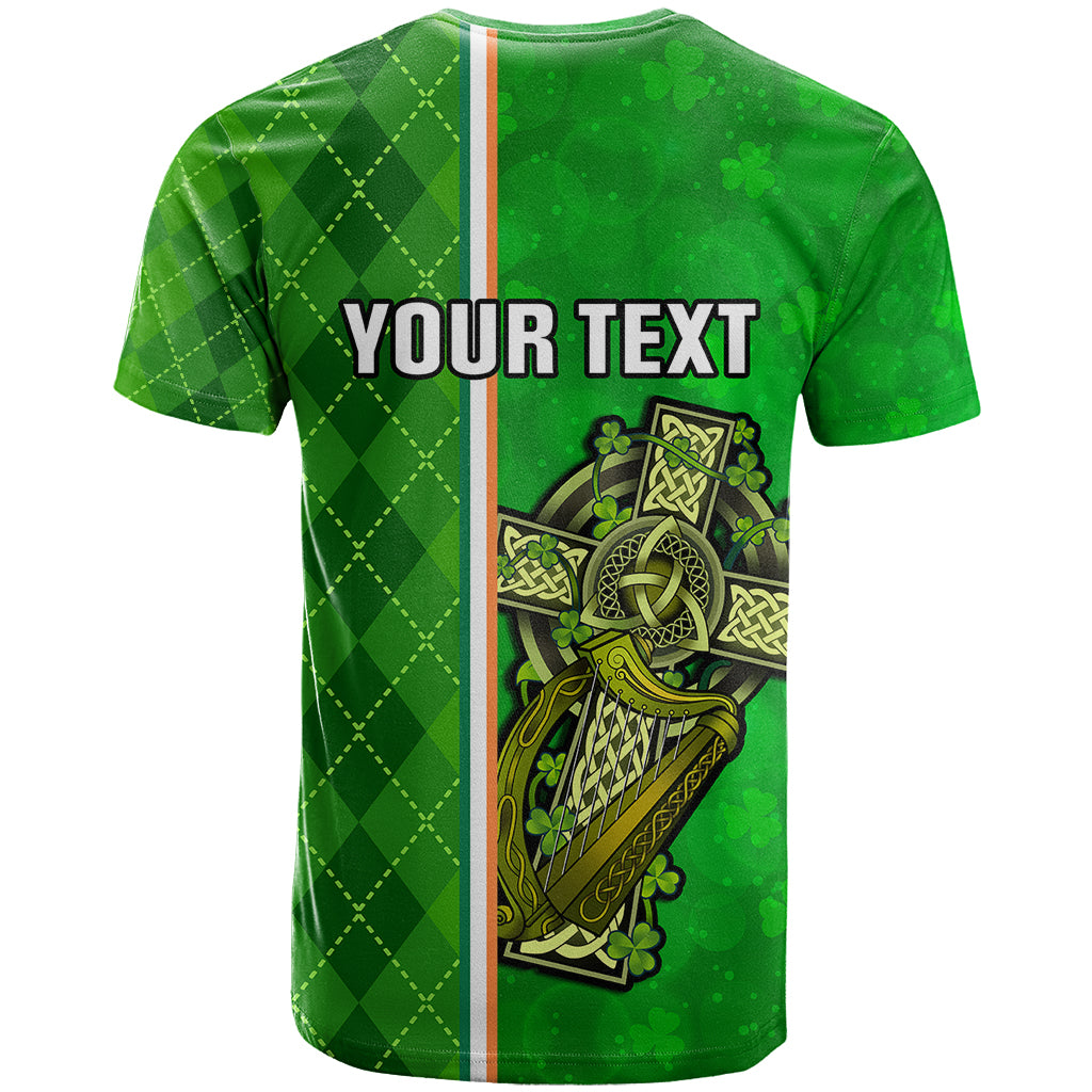 Personalised Ireland T Shirt Cross With Shamrock Simple Style TS06 - Wonder Print Shop