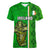 Personalised Ireland Women V Neck T Shirt Cross With Shamrock Simple Style TS06 - Wonder Print Shop