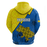 Ukraine Hoodie Sunflower With Ukraine Folk Patterns TS06 - Wonder Print Shop