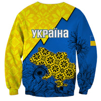 Ukraine Sweatshirt Sunflower With Ukraine Folk Patterns TS06 - Wonder Print Shop