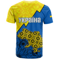Ukraine T Shirt Sunflower With Ukraine Folk Patterns TS06 - Wonder Print Shop