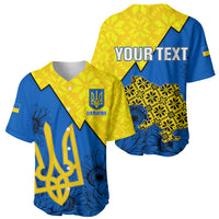 Personalised Ukraine Baseball Jersey Sunflower With Ukraine Folk Patterns TS06 - Wonder Print Shop