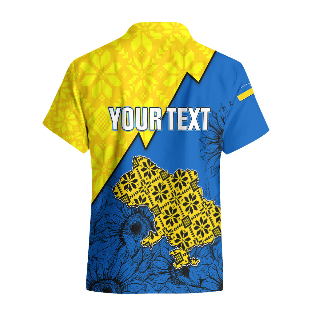 Personalised Ukraine Hawaiian Shirt Sunflower With Ukraine Folk Patterns TS06 - Wonder Print Shop