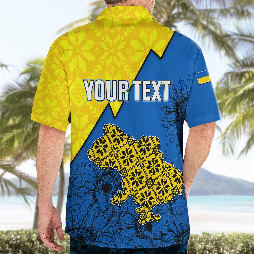 Personalised Ukraine Hawaiian Shirt Sunflower With Ukraine Folk Patterns TS06 - Wonder Print Shop