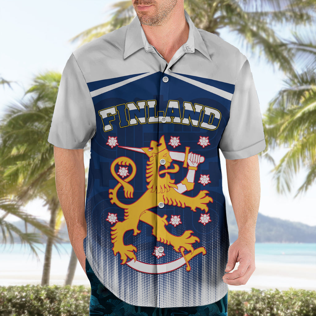 Finland Hawaiian Shirt Coat Of Arms Mix Hannunvaakuna TS06 - Wonder Print Shop