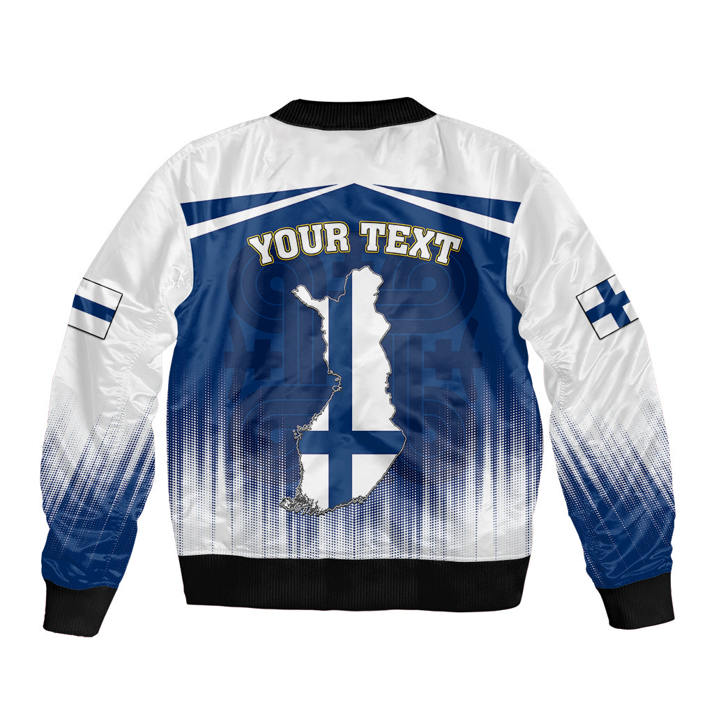 Custom Finland Bomber Jacket Coat Of Arms Mix Hannunvaakuna TS06 - Wonder Print Shop