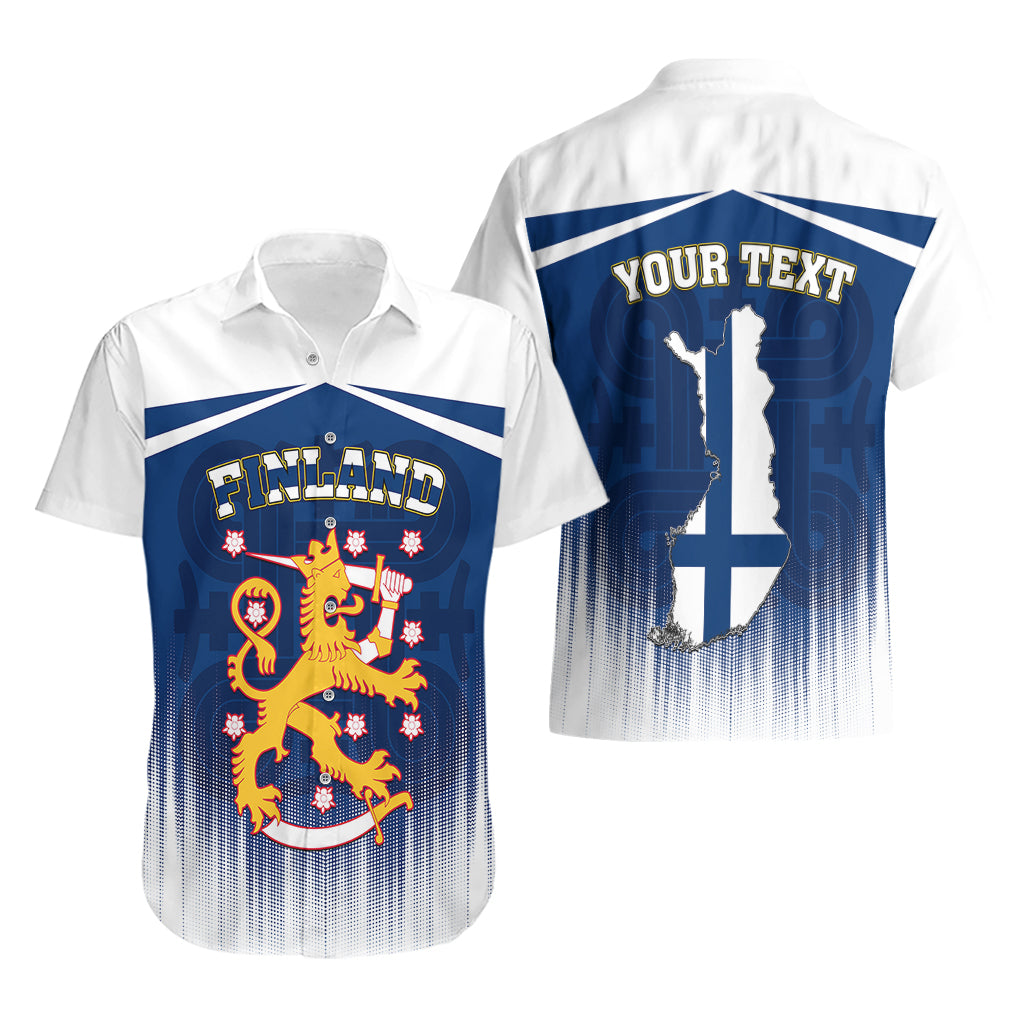 Custom Finland Hawaiian Shirt Coat Of Arms Mix Hannunvaakuna TS06 - Wonder Print Shop