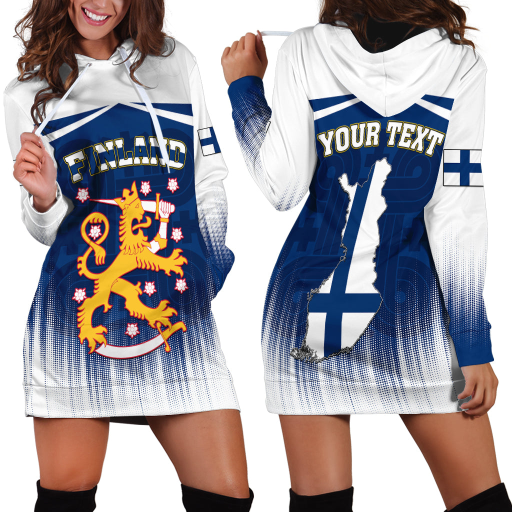 Custom Finland Hoodie Dress Coat Of Arms Mix Hannunvaakuna TS06 - Wonder Print Shop