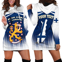Custom Finland Hoodie Dress Coat Of Arms Mix Hannunvaakuna TS06 - Wonder Print Shop
