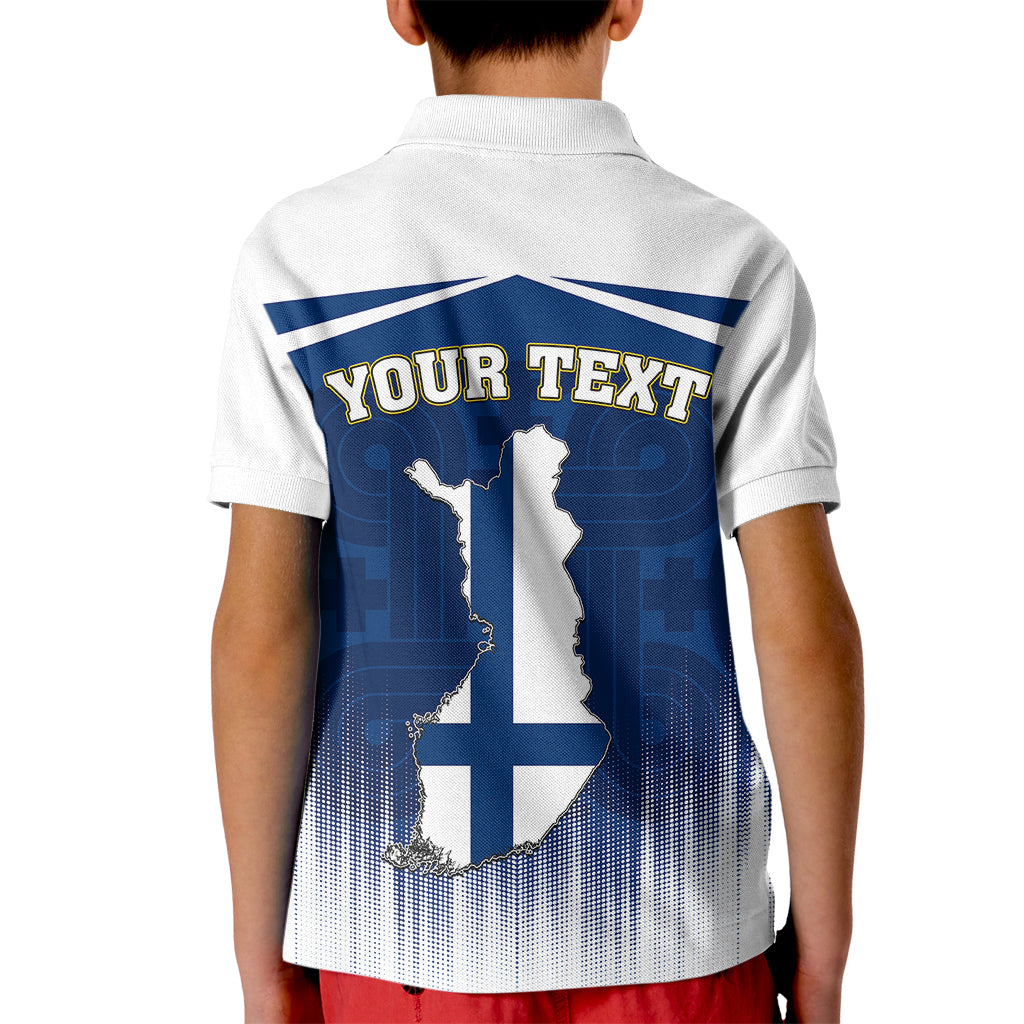 Custom Finland Kid Polo Shirt Coat Of Arms Mix Hannunvaakuna TS06 - Wonder Print Shop