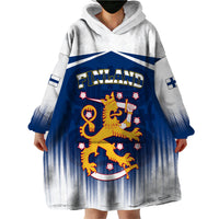 Custom Finland Wearable Blanket Hoodie Coat Of Arms Mix Hannunvaakuna TS06 - Wonder Print Shop