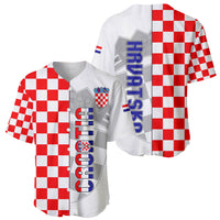 Croatia Baseball Jersey Chessboard Mix Coat Of Arms TS06 - Wonder Print Shop