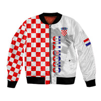 Croatia Bomber Jacket Chessboard Mix Coat Of Arms TS06 - Wonder Print Shop