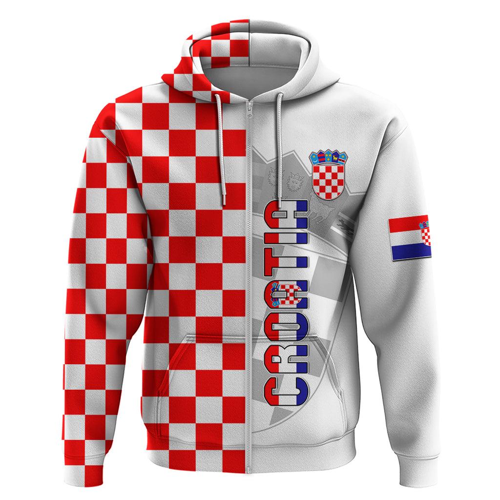 Croatia Hoodie Chessboard Mix Coat Of Arms TS06 - Wonder Print Shop
