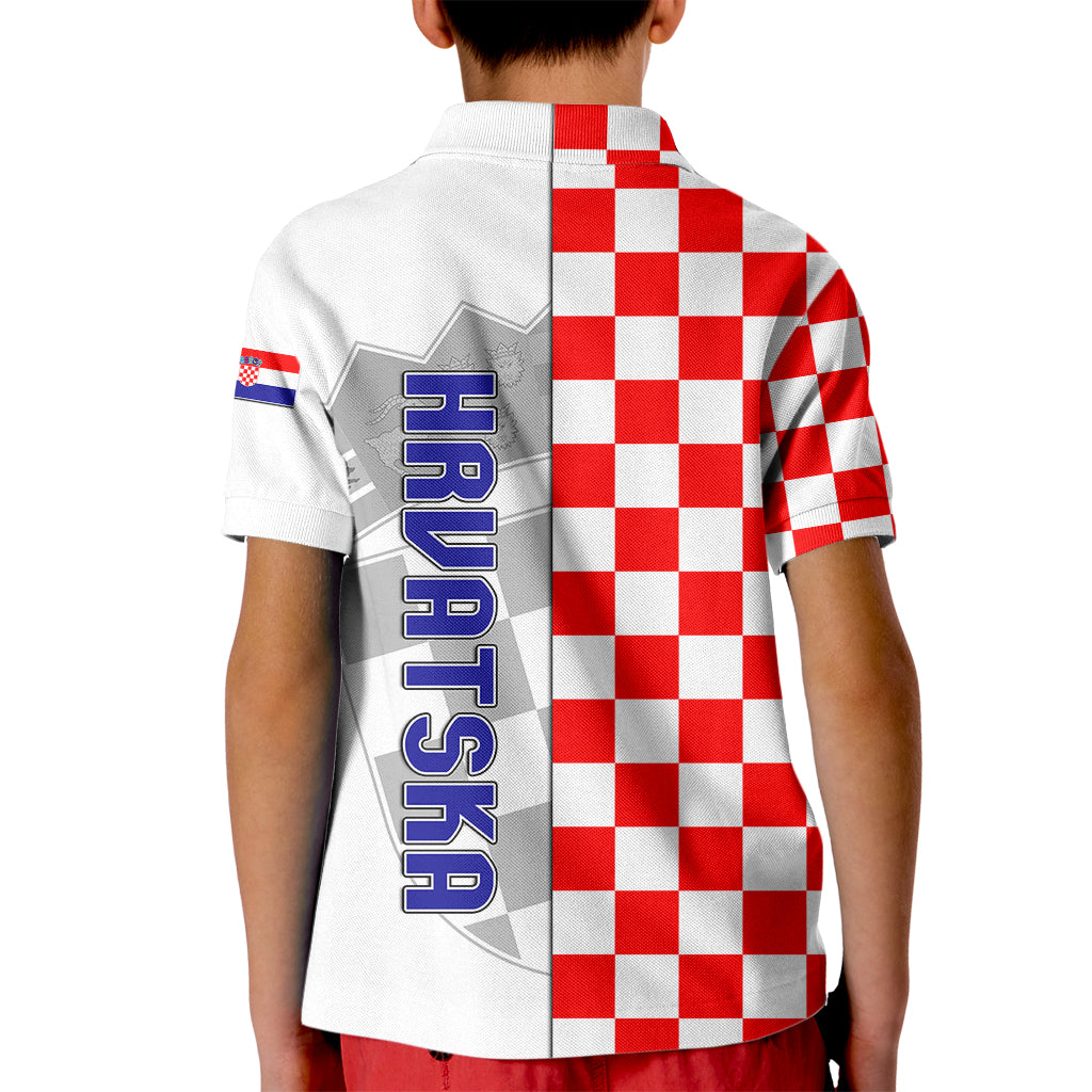 Croatia Kid Polo Shirt Chessboard Mix Coat Of Arms TS06 - Wonder Print Shop