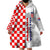Croatia Wearable Blanket Hoodie Chessboard Mix Coat Of Arms TS06 - Wonder Print Shop