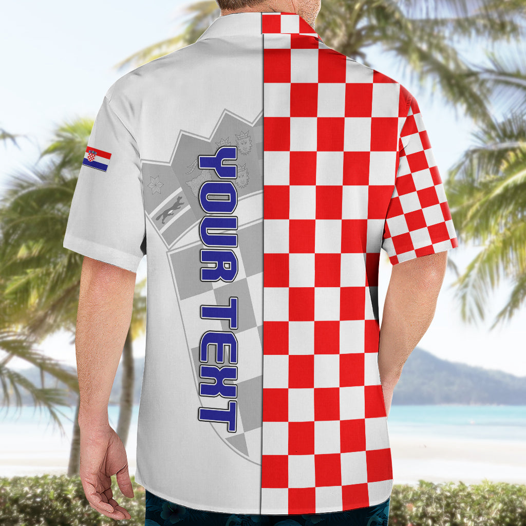 Personalised Croatia Hawaiian Shirt Chessboard Mix Coat Of Arms TS06 - Wonder Print Shop