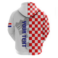 Personalised Croatia Hoodie Chessboard Mix Coat Of Arms TS06 - Wonder Print Shop