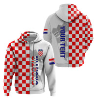 Personalised Croatia Hoodie Chessboard Mix Coat Of Arms TS06 - Wonder Print Shop