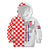 Personalised Croatia Kid Hoodie Chessboard Mix Coat Of Arms TS06 - Wonder Print Shop