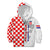 Personalised Croatia Kid Hoodie Chessboard Mix Coat Of Arms TS06 - Wonder Print Shop
