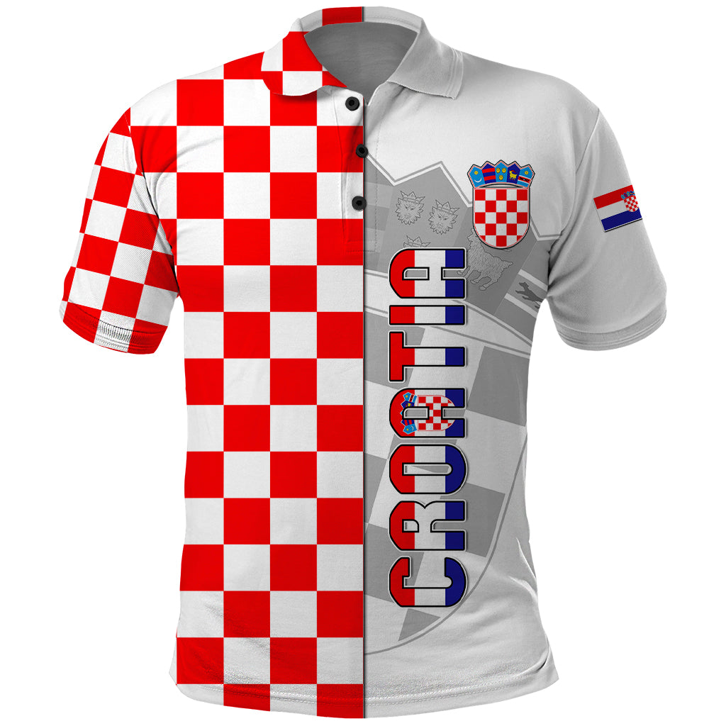 Personalised Croatia Polo Shirt Chessboard Mix Coat Of Arms TS06 - Wonder Print Shop