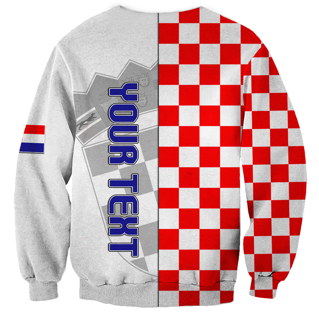 Personalised Croatia Sweatshirt Chessboard Mix Coat Of Arms TS06 - Wonder Print Shop