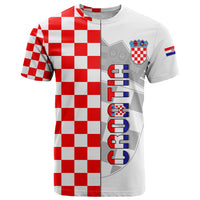 Personalised Croatia T Shirt Chessboard Mix Coat Of Arms TS06 - Wonder Print Shop