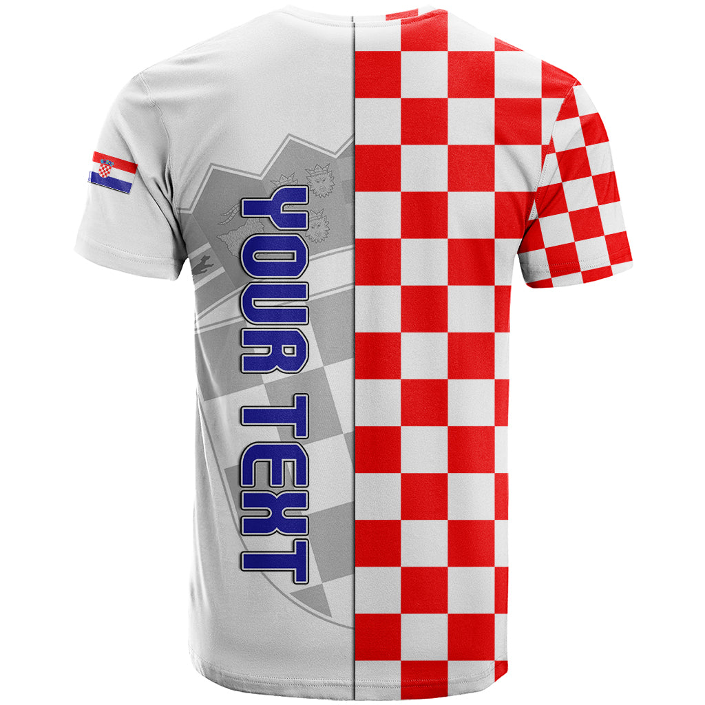 Personalised Croatia T Shirt Chessboard Mix Coat Of Arms TS06 - Wonder Print Shop