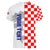 Personalised Croatia Women V Neck T Shirt Chessboard Mix Coat Of Arms TS06 - Wonder Print Shop