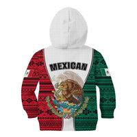 Mexico Kid Hoodie Coat Of Arms With Mexican Aztec Pattern TS06 - Wonder Print Shop